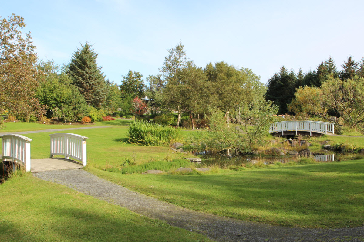 The Botanical Garden in Laugardalur Valley in Reykjavik