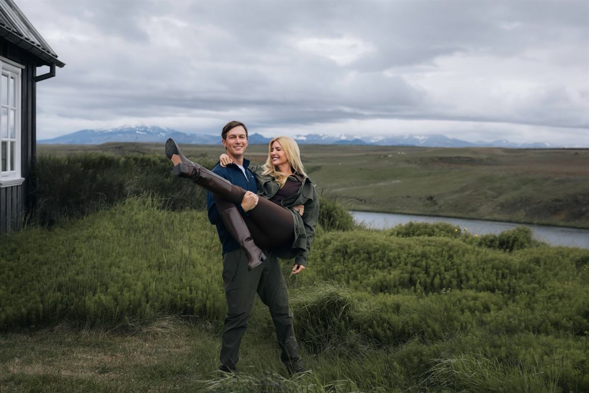 Ivanka Trump's family during their Iceland journey