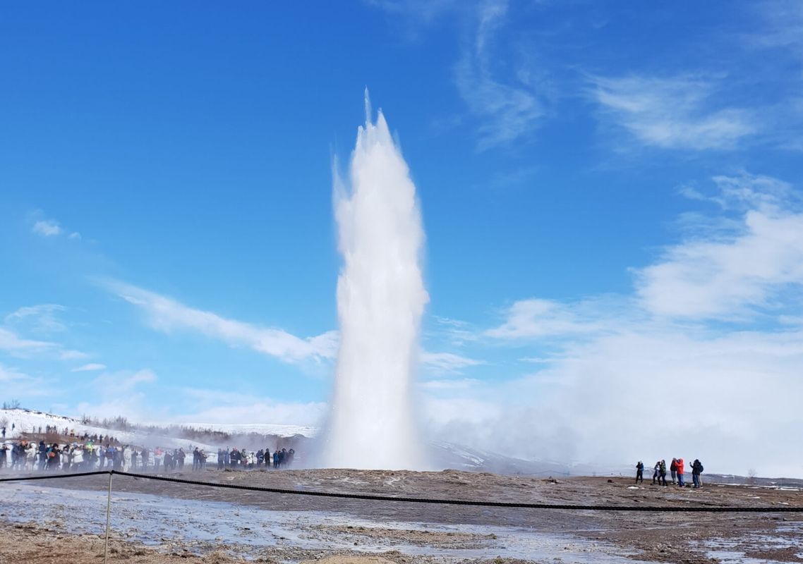 Strokkur geyser erupting