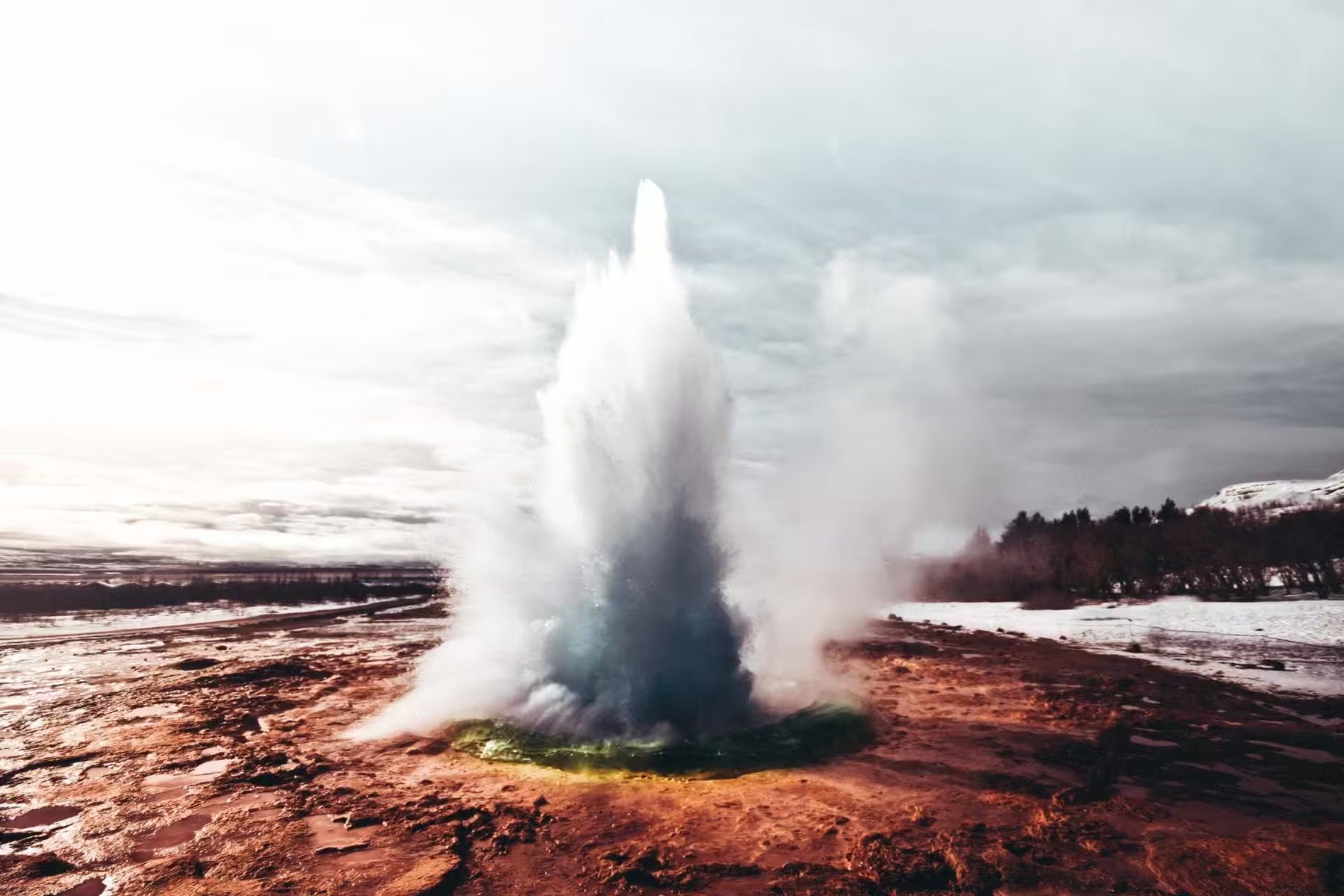 Strokkur erupting in the Geysir geothermal area