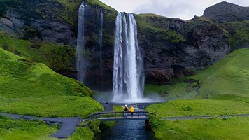 Private South Coast Waterfalls, Glacier & Black Sand tour in Iceland