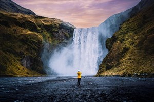 Private South Coast Waterfalls, Glacier & Black Beach tour in Iceland