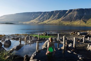 Hvammsvík Hot Springs from Reykjavík tour in Iceland