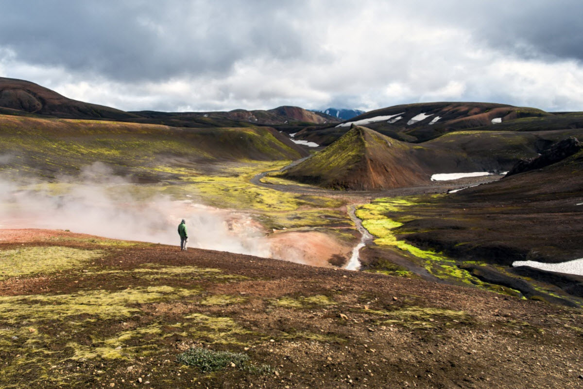 On the way to Thorsmork on the Laugavegur hiking trail