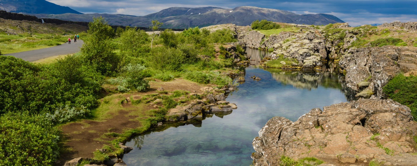 Thingvellir rift valley in Iceland