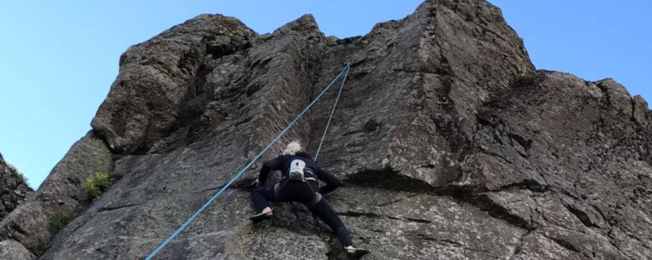 Cliffs and climbing area at Hnappavellir in South Iceland