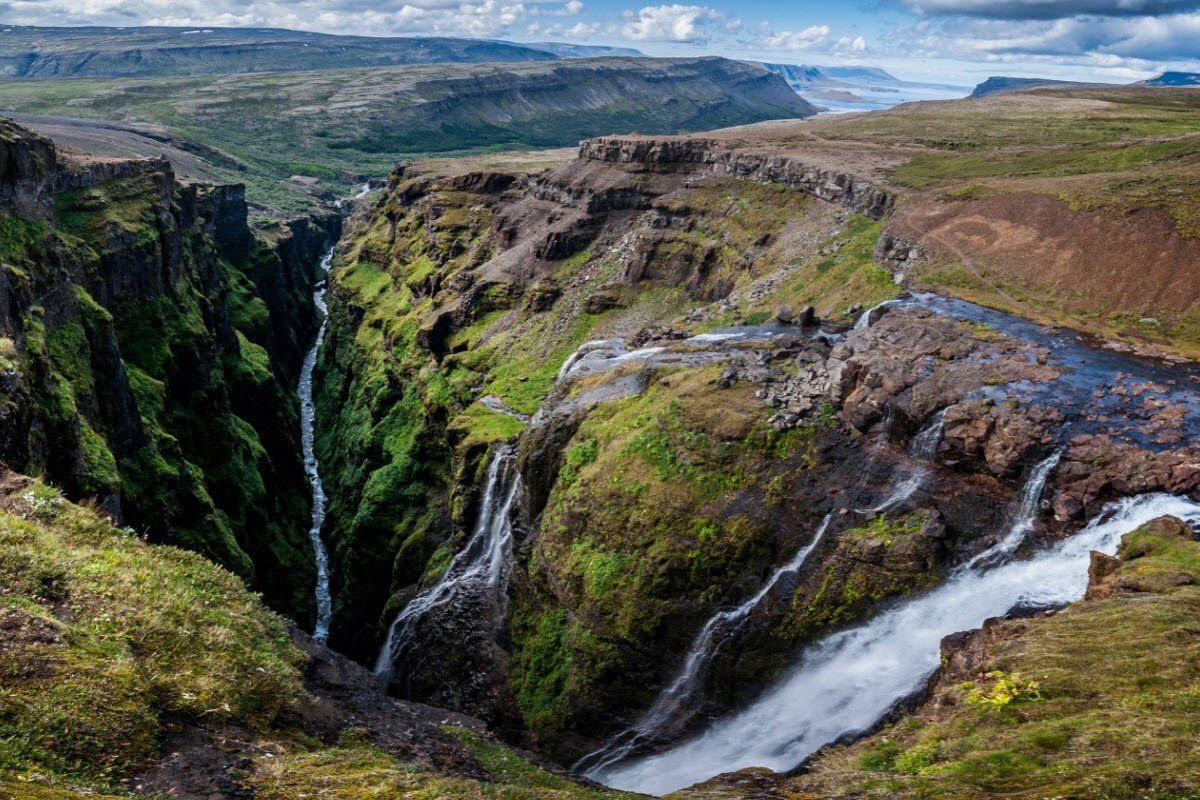The second highest waterfall in Iceland Glymur