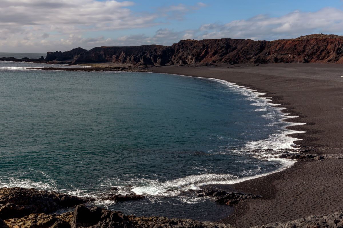 The black pebbled beach Djúpalónssandur in Snæfellsnes Iceland