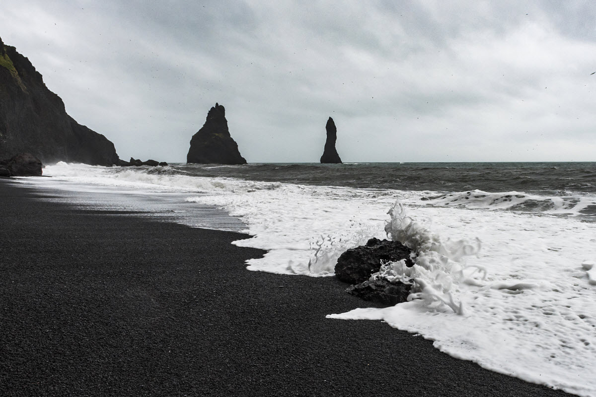 The black sands around the town Vík are something you must experience