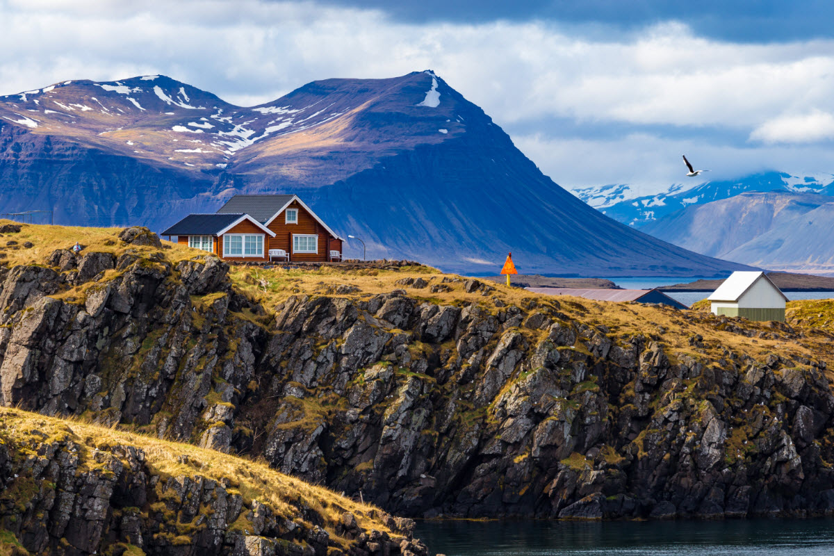 The beautiful surroundings near Stykkisholmur Iceland