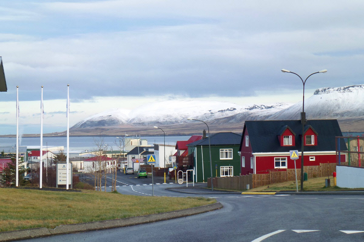 The town center of Grundarfjordur
