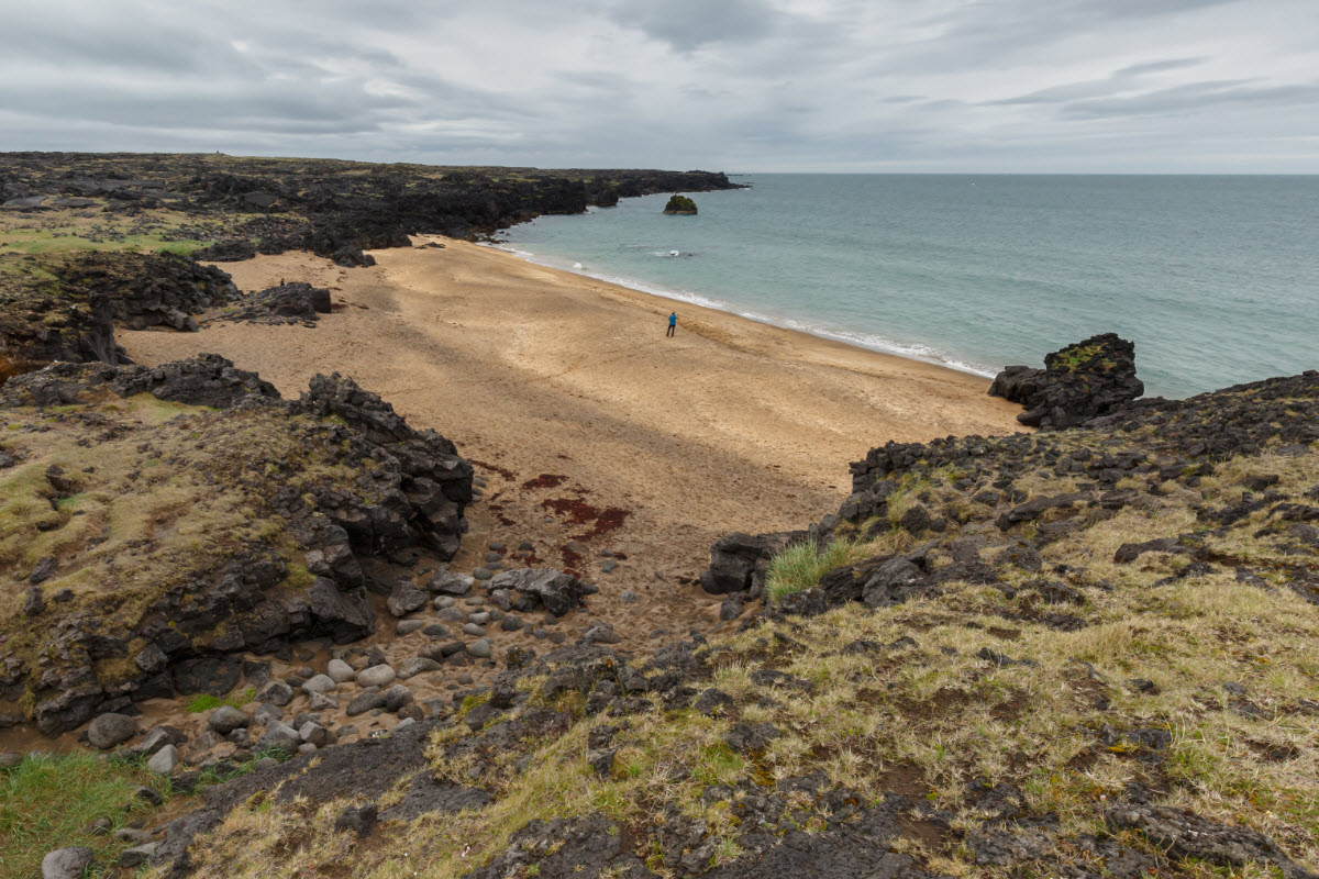 The beach near Hellissandur in West Iceland