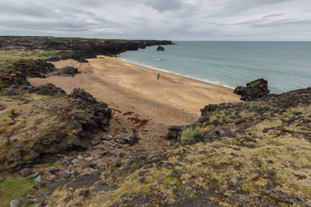 The beach near Hellissandur in West Iceland