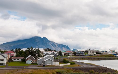 Höfn town in southeast Iceland
