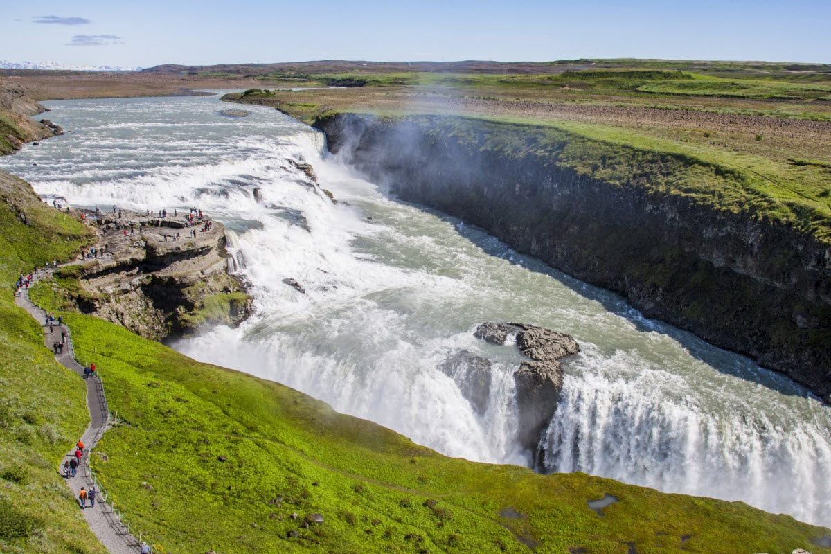 Gullfoss waterfall in South Iceland is part of the Golden Circle