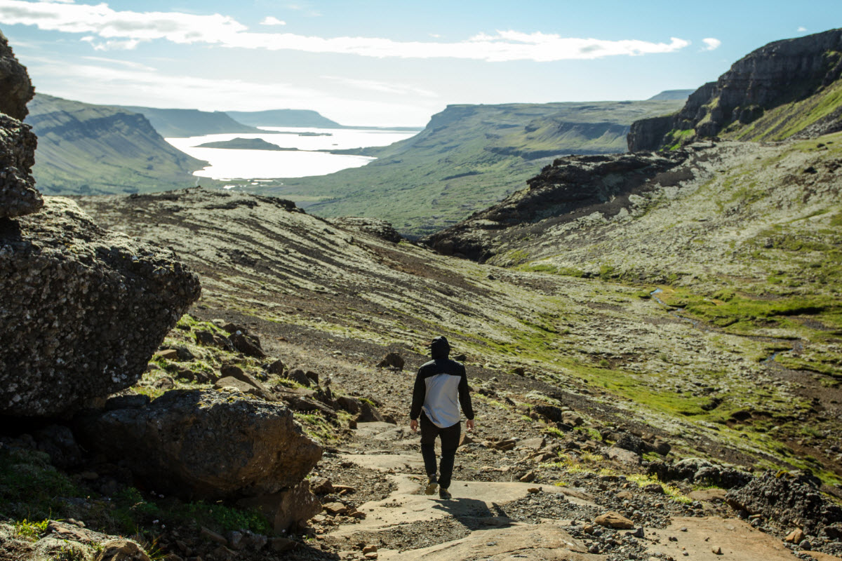 The hike up to Glymur waterfall offers amazing views