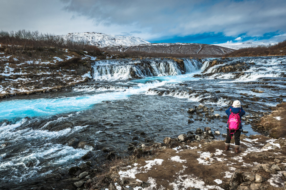 Brúarfoss waterfall in South Iceland