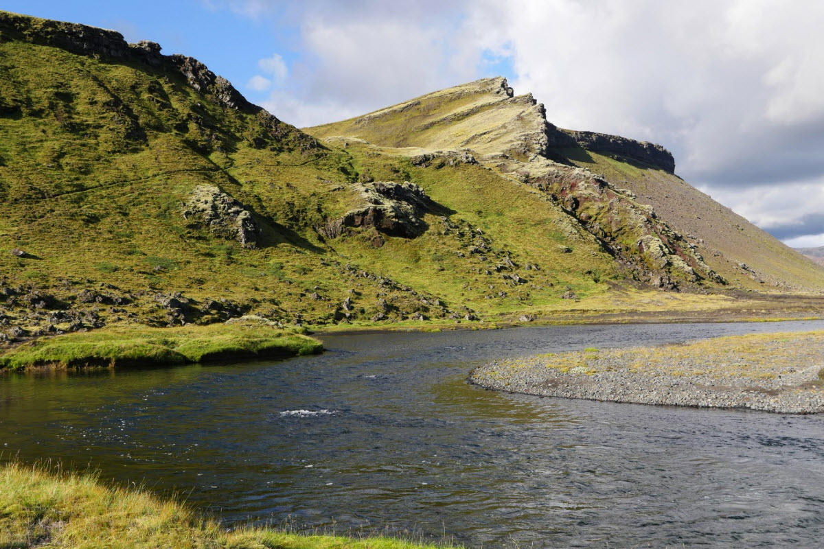 Canyon floor of Eldgja in Iceland