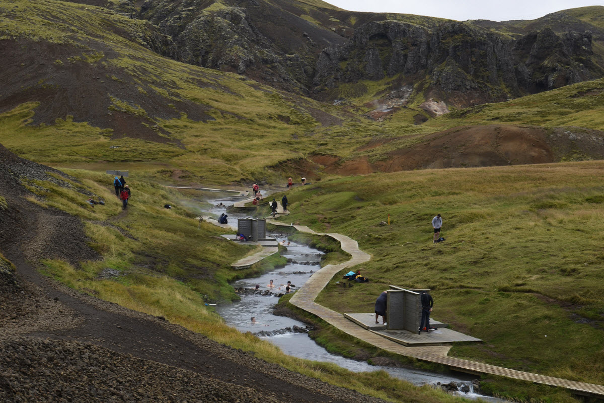 Reykjadalur Geothermal valley in Iceland