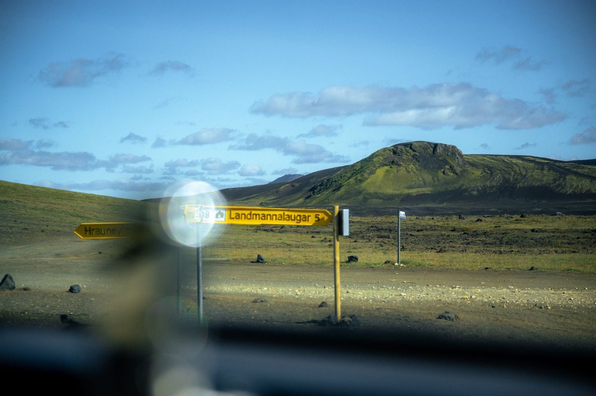 Modified private 4x4 on volcanic terrain near Landmannalaugar