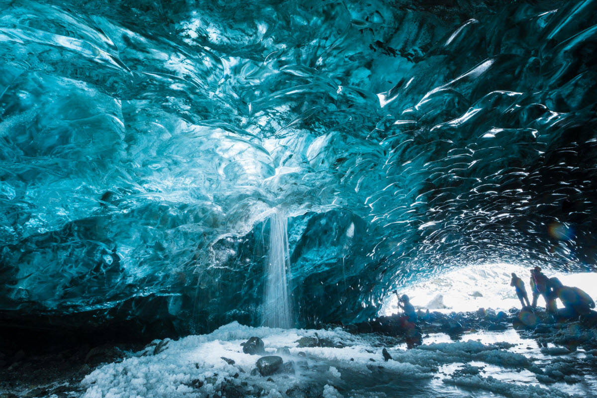 Ice cave in Vatnajokull National Park