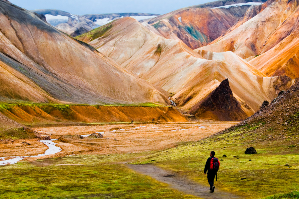 The colorful mountains at Landmannalaugar Iceland