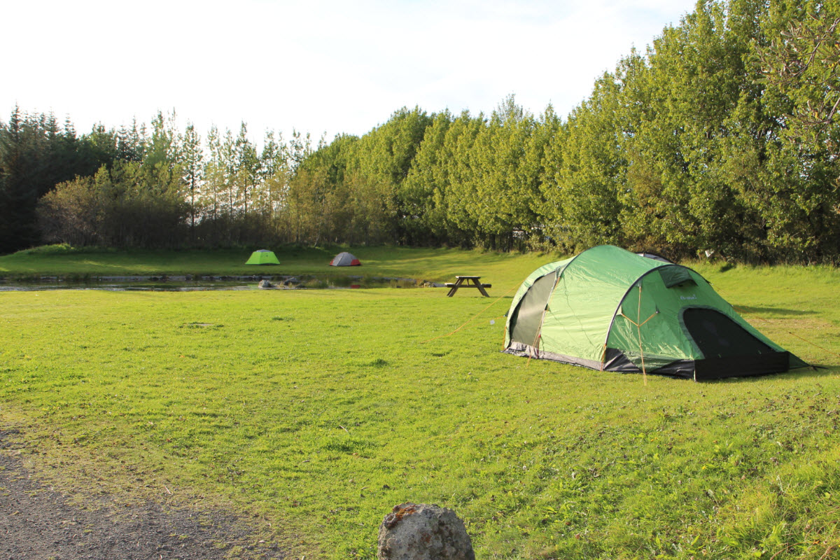 The camping ground in Selfoss