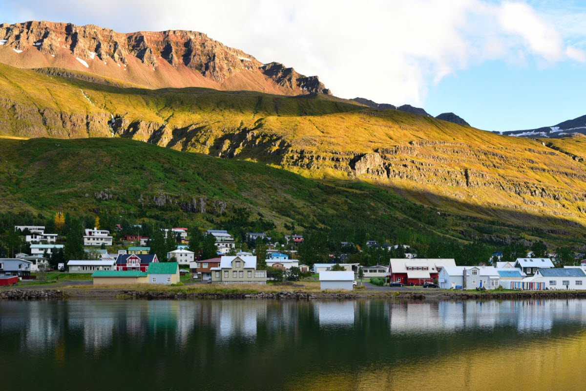 Seydisfjordur town in East Iceland