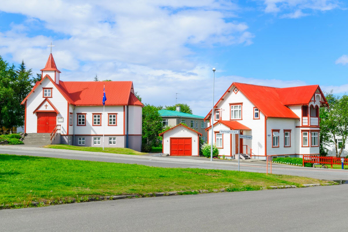 Beautiful old houses in Akureyri