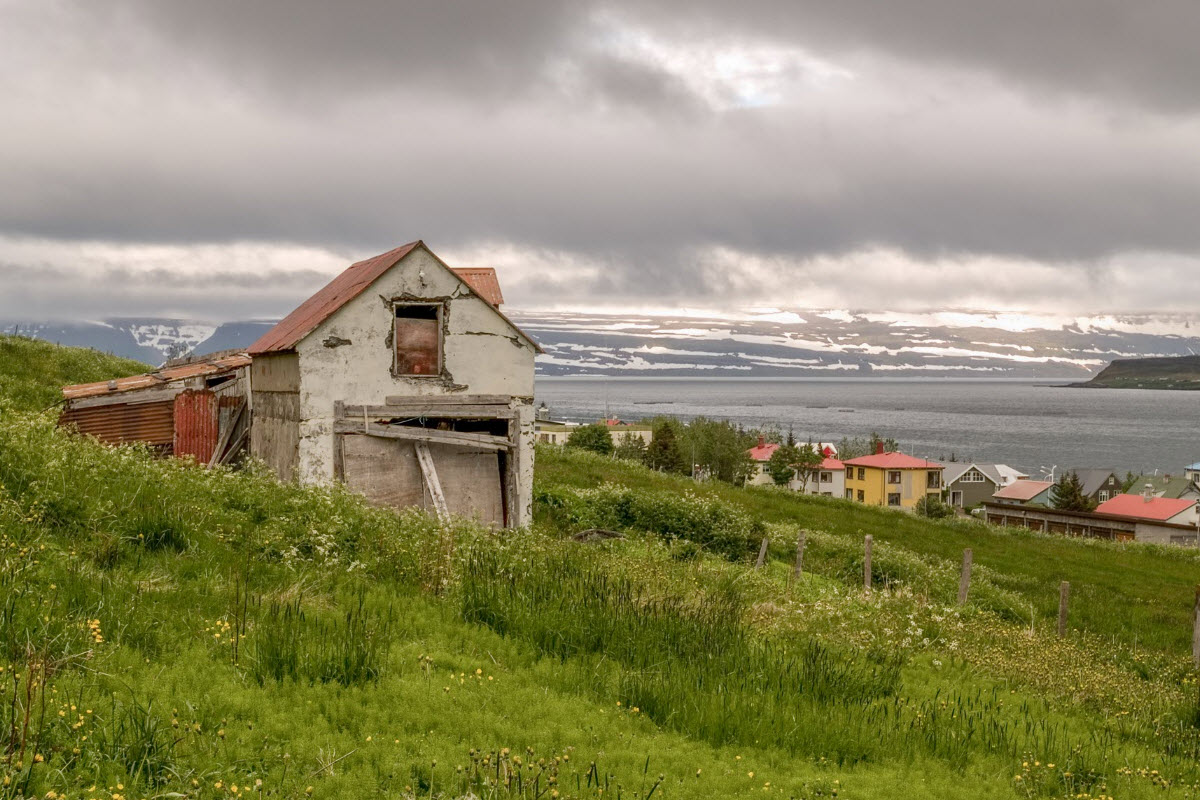 Old house in Isafjörður town in the Westfjords of Iceland