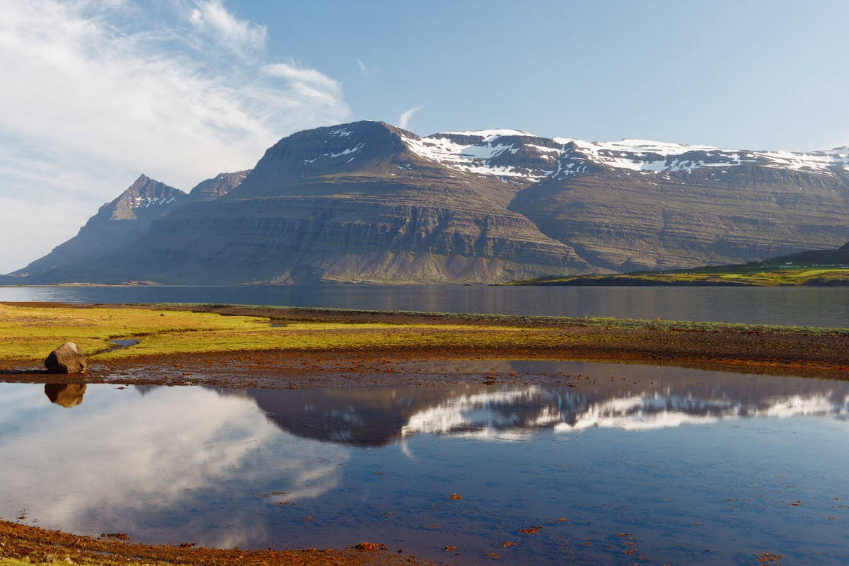 Beautiful mountains close to Djupivogur town