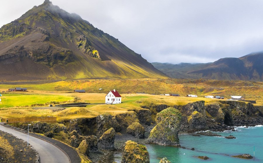 Arnarstapi and Snaefellsnes coastal scenery in West Iceland
