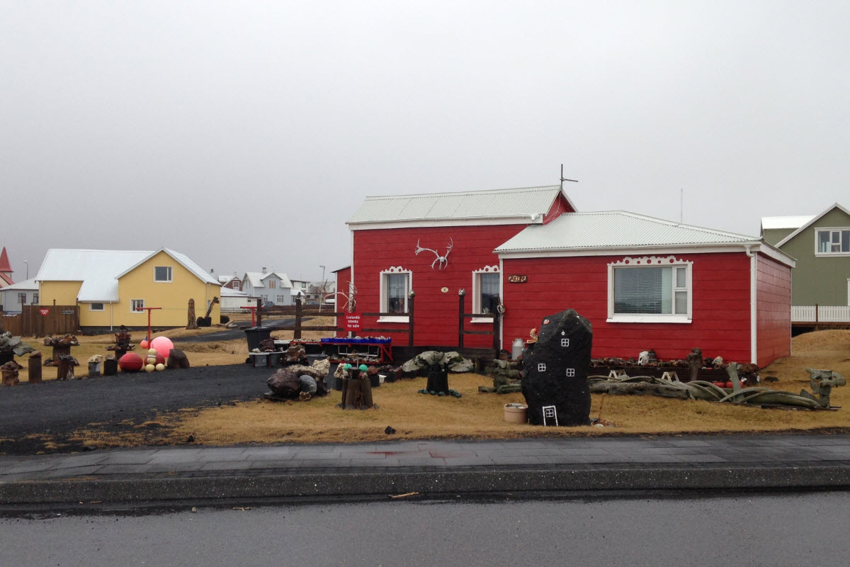 The village Grindavik on the Reykjanes peninsula in Iceland