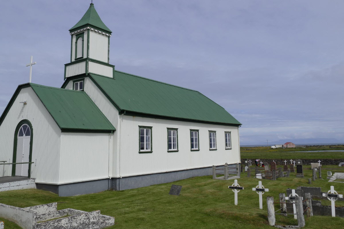 The beautiful church at Gardur in Iceland