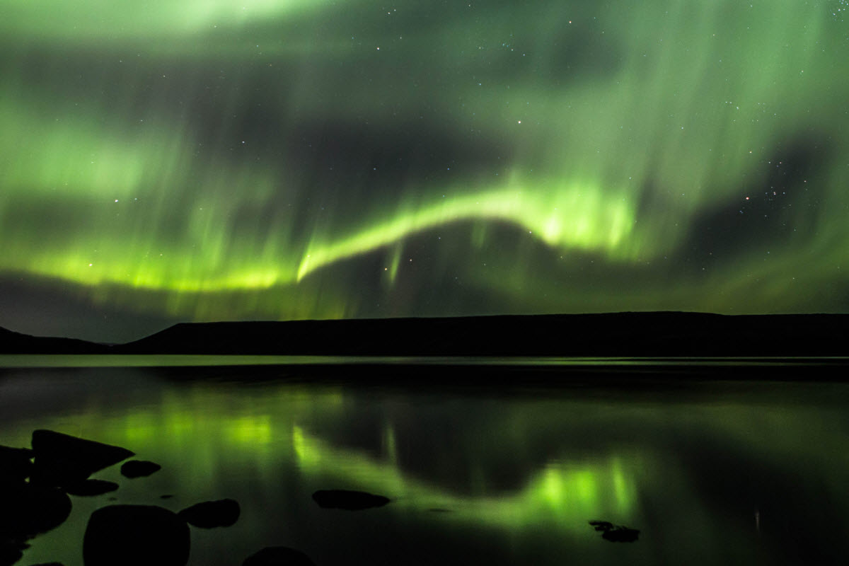 The Northern Lights by Kleifarvatn lake