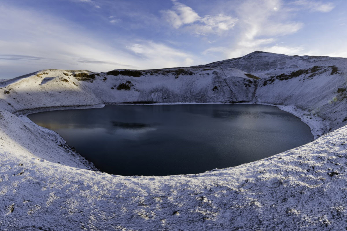 The caldera by Krafla during winter