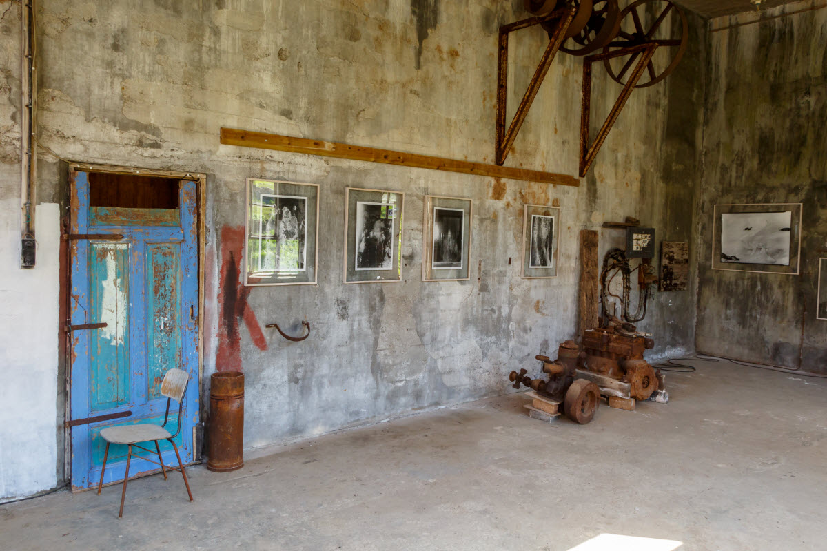 Inside the old herrind factory in Djupavik