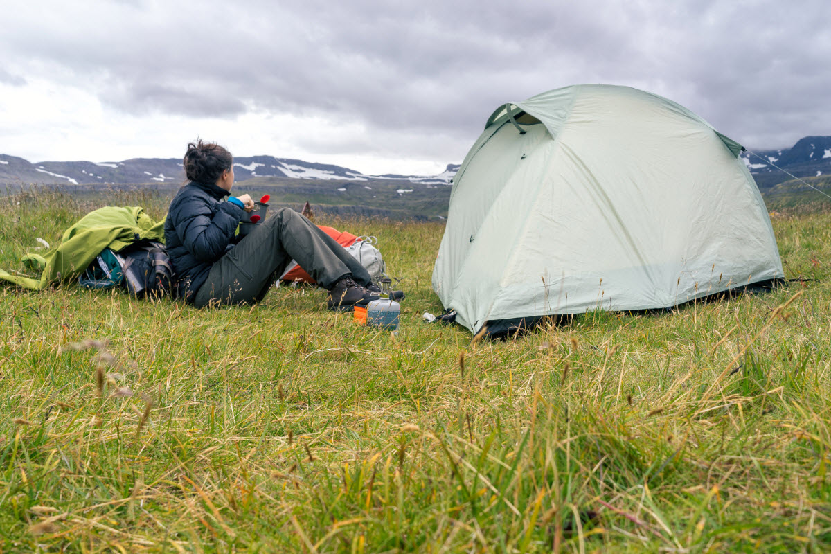 There are a few camping areas in Hornstrandir