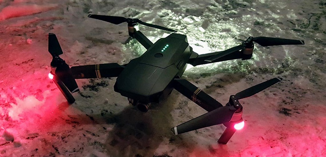 Drone flying in Iceland
