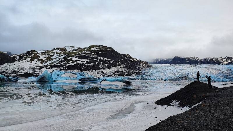 Sólheimajökull glacier and lagoon on the South Coast
