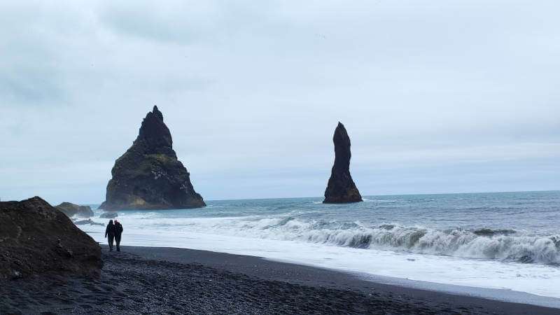 Reynisfjara Black Beach and Reynisdrangar sea stacks