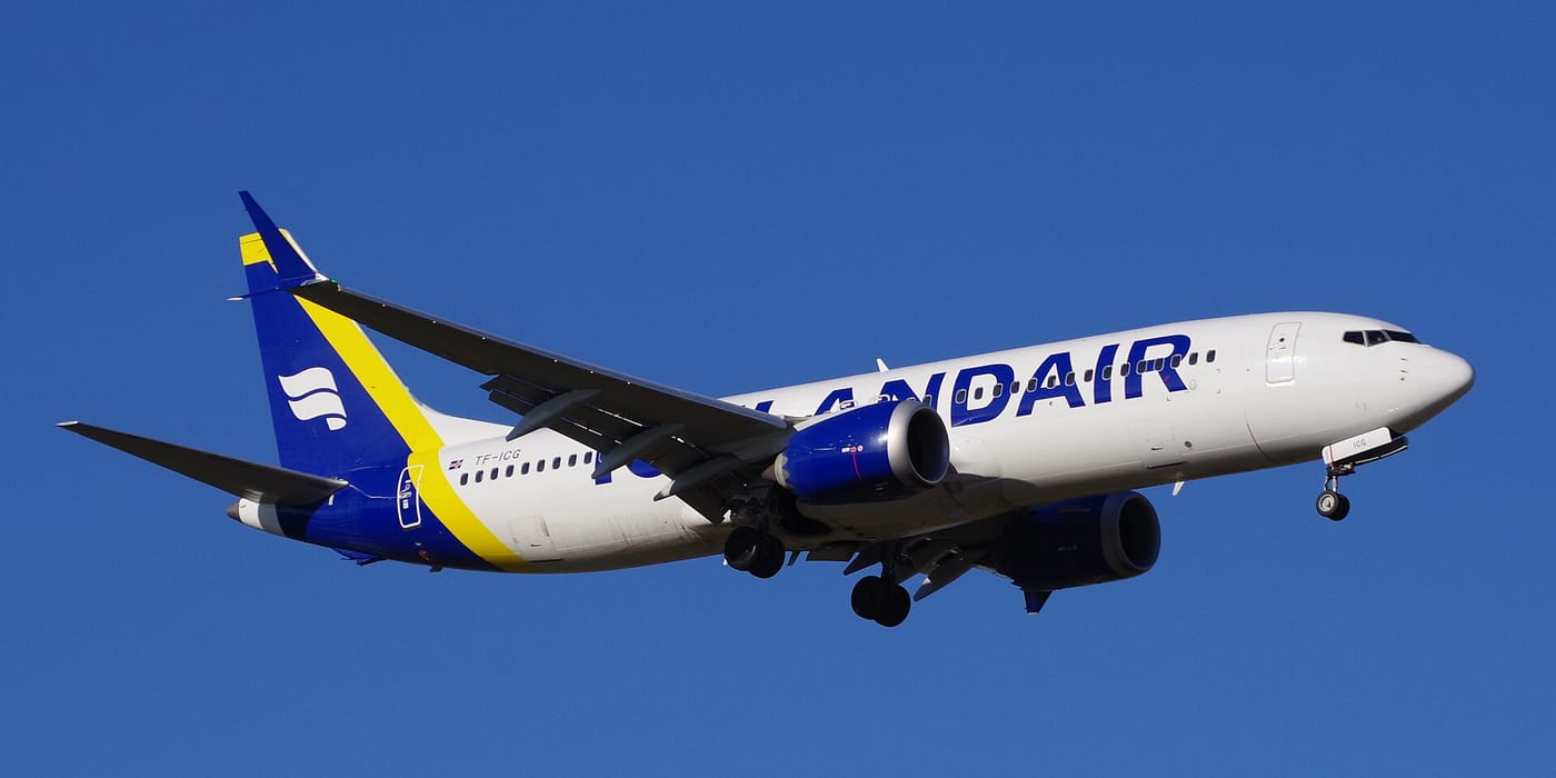 Icelandair Boeing 737 MAX aircraft in flight