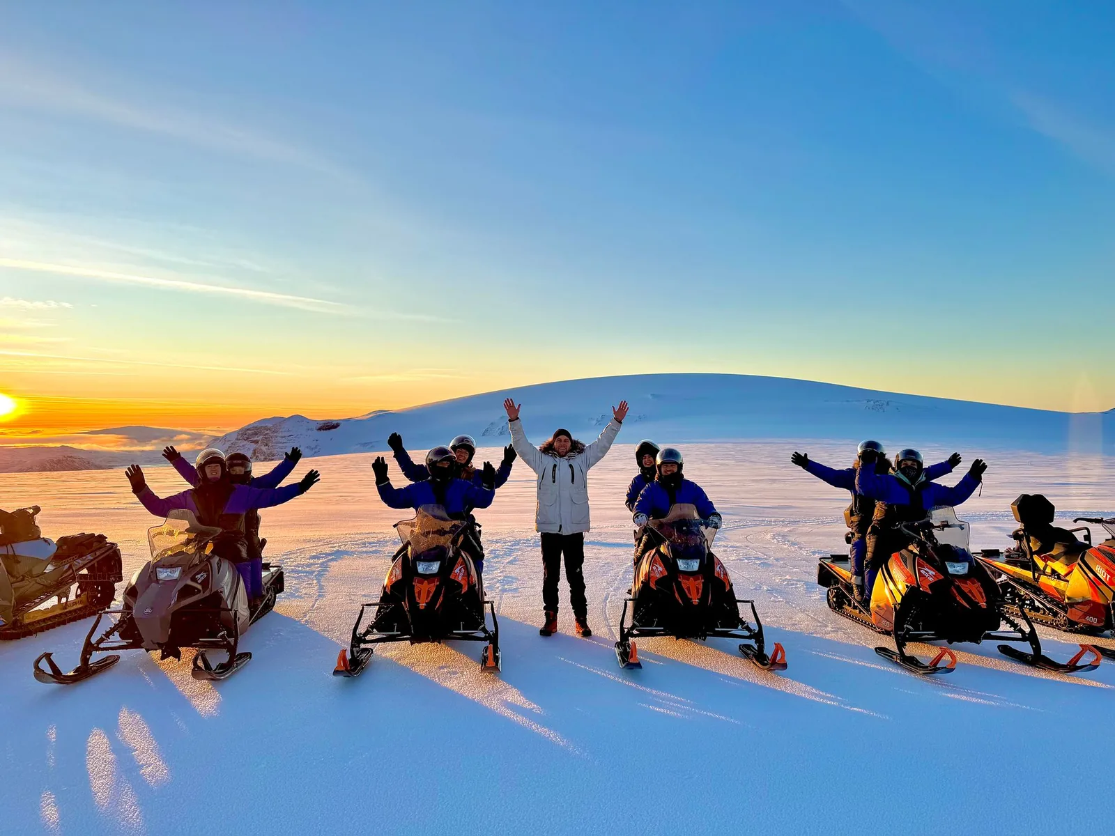 Moto de nieve en Langjökull desde Húsafell — excursión en Islandia