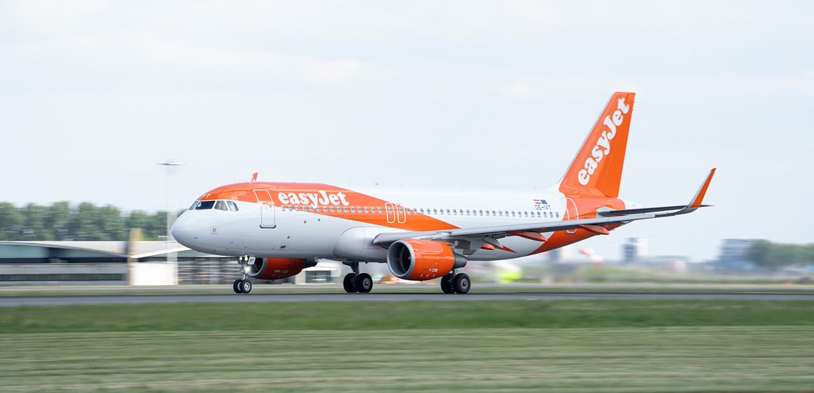 easyJet Airbus A320 on a runway