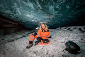 Snowmobile & Ice Cave from Gullfoss tour in Iceland