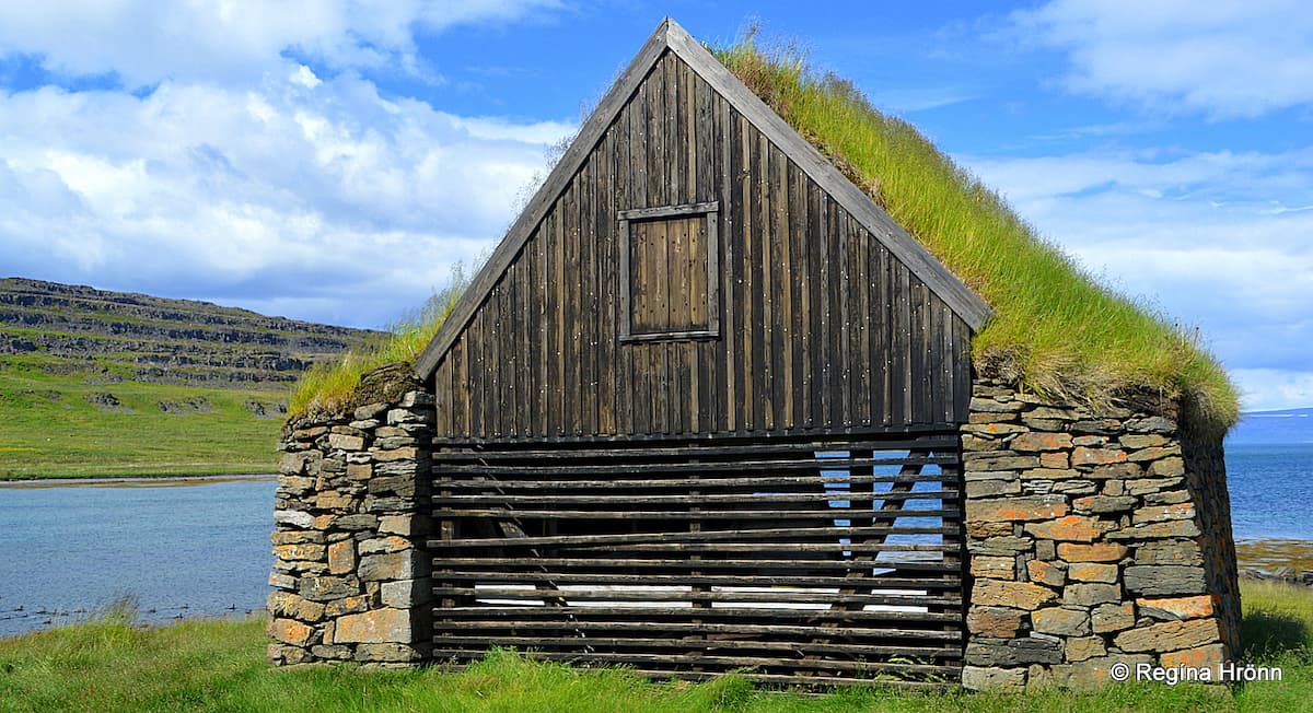 Turf fish shed, sea, mountain