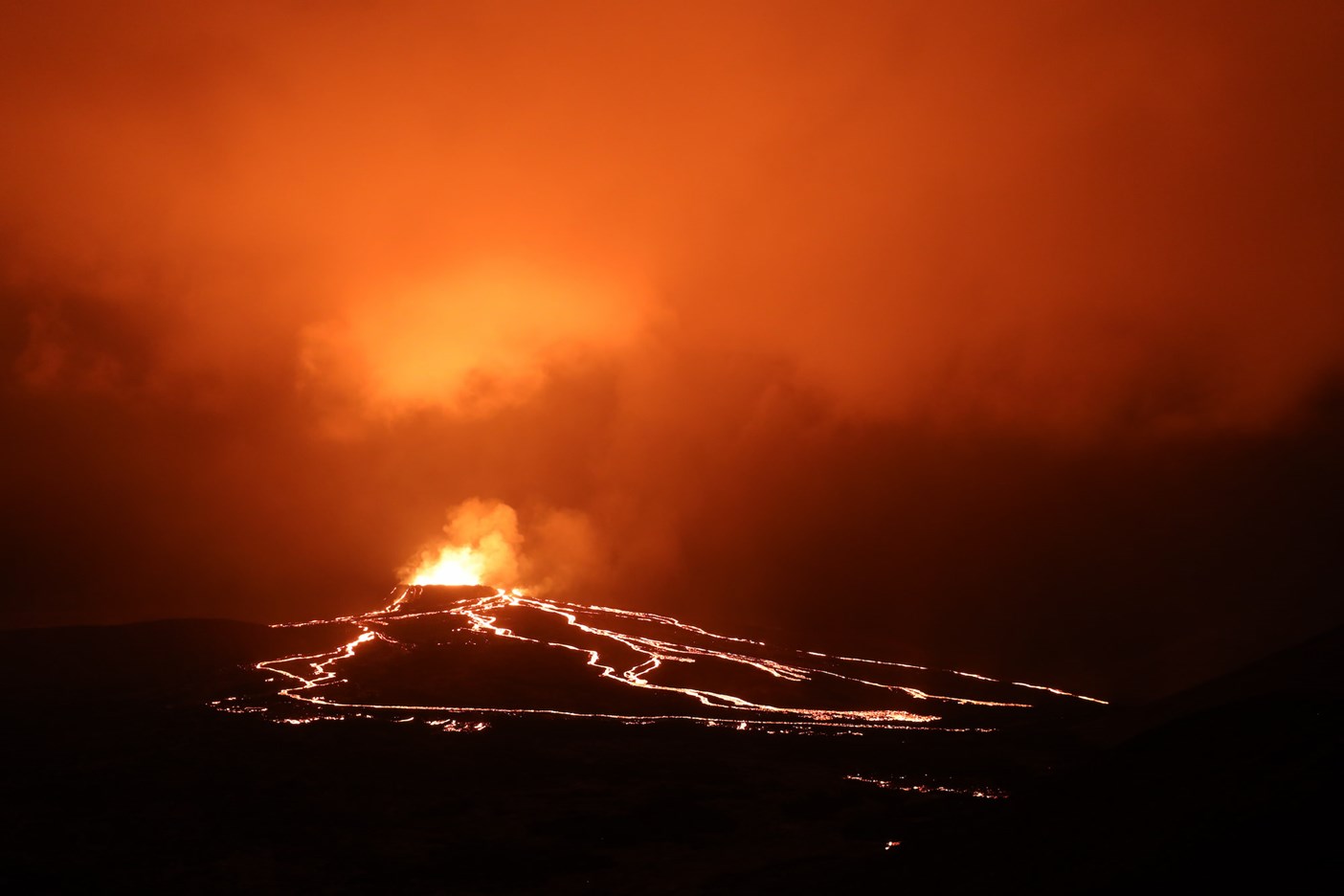 Active volcano in Iceland