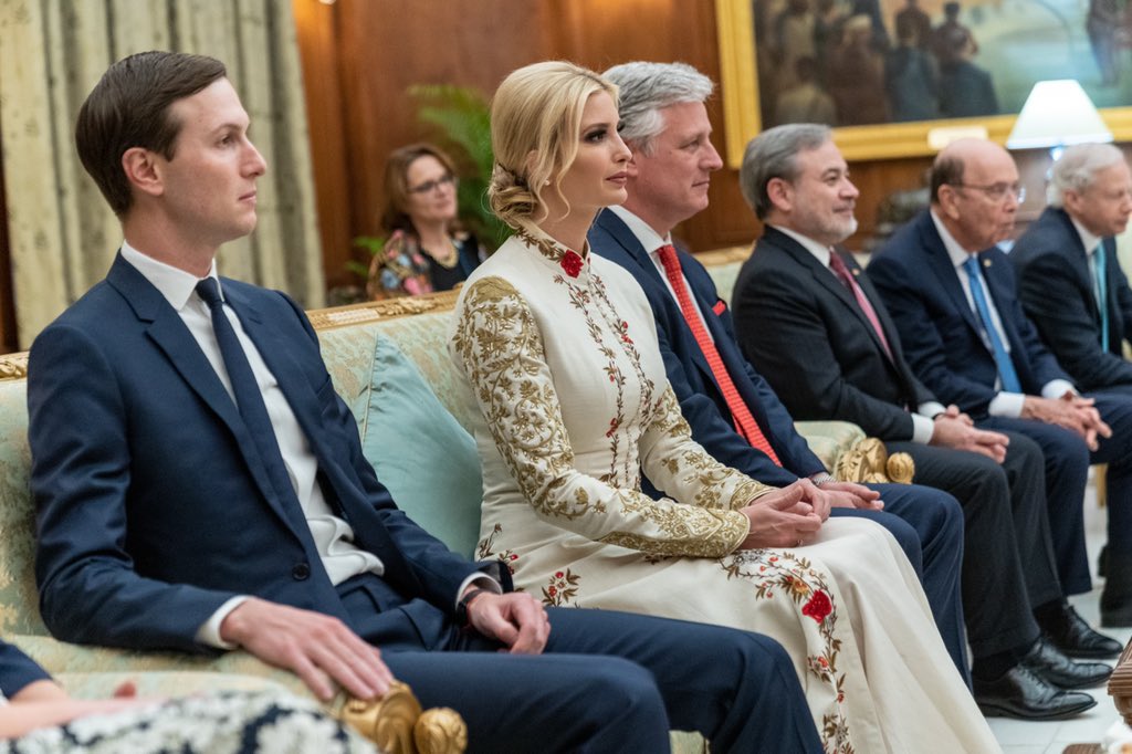Ivanka Trump and Jared Kushner in an archive photo during an official visit