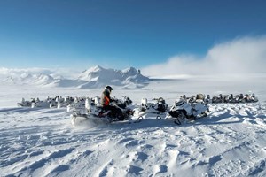 Glacier Snowmobiling & Ice Cave from Geysir tour in Iceland