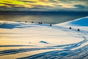 Snowmobiling on Eyjafjallajökull tour in Iceland